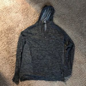 Lulu 1/4 zip hooded metal vent tech long sleeve